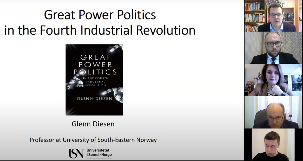 Illustration for news: Presentation of the monograph «Great Power Politics in the Fourth Industrial Revolution: The Geoeconomics of Technological Sovereignty» by Prof. Glenn Diesen